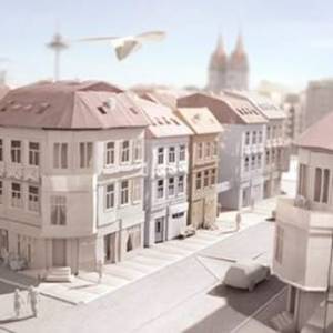 一座非常逼真形象的城市纸模型作品图片赏析欣赏