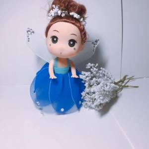 用丝网制作的布艺洋娃娃公主裙教程 自己DIY儿童节礼物