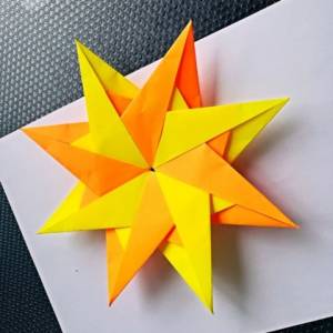 教会你制作这个折纸八角星的教程图解