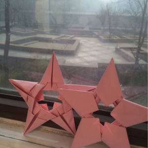 新年拼接创意手工折纸五角星 一种新的五角星折法图解教程