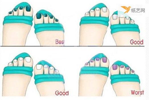 夏季女生必学的凉鞋和指甲油颜色的搭配方法