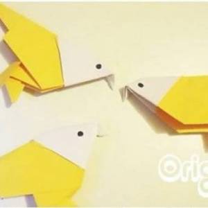 手工折叠立体折纸鸟的方法图解教程