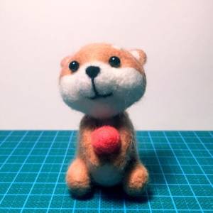 羊毛毡柴犬的制作教程 呆萌的情人节礼物玩偶