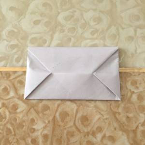 超简单基础款折纸信封 父亲节贺卡用的信封折法