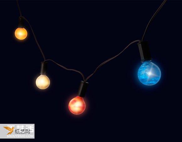 坐拥美丽的太阳系 散发行星光泽的灯泡串设计