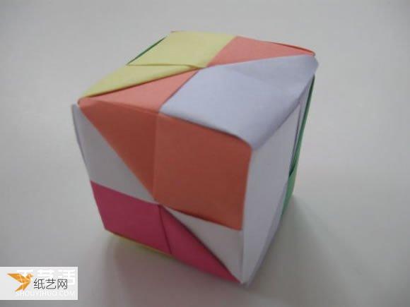 完全手工折叠立体漂亮的正方体方法图解教程
