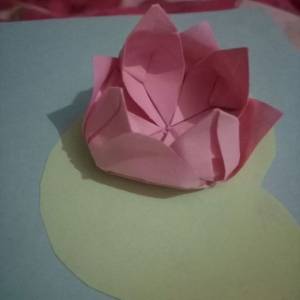 睡莲折纸教程 创意立体折纸花的新折法