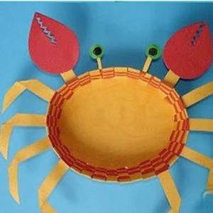 儿童手工制作简单可爱小螃蟹的图片教程