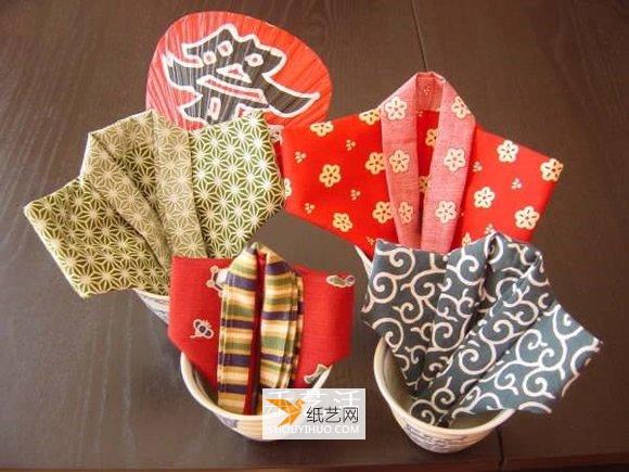 怎样折叠特色的日本和服餐巾