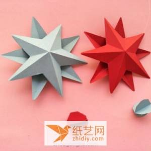 超简单圣诞节折纸星星装饰制作教程