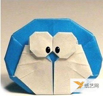 使用折纸具体折叠哆啦A梦的方法步骤图解