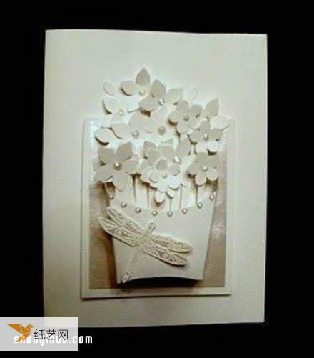 手工制作个性立体装饰画剪纸花的方法教程