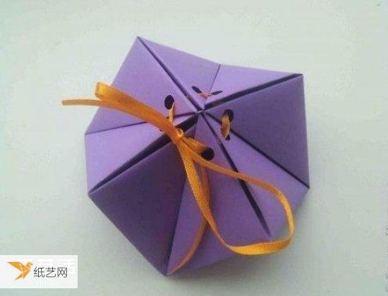 小朋友手工折叠制作几何糖果小礼盒的方法图解