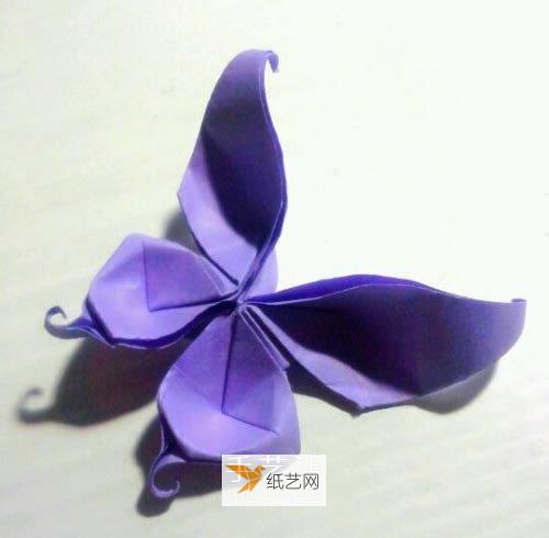 手工折叠折纸凤尾蝶的图解教程