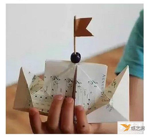 特别简单的折纸轮船儿童折叠方法图解教程