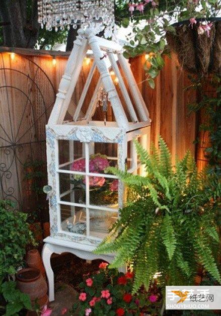 使用家里面的旧家具改造个性花盆花架的图解教程