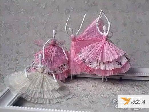 怎样用餐巾纸折叠纸芭蕾舞演员小人的方法教程