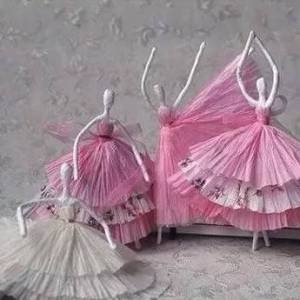 怎样用餐巾纸折叠纸芭蕾舞演员小人的方法教程