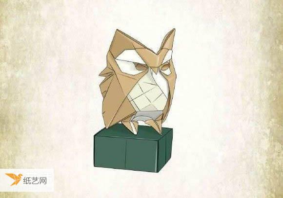 罗曼·迪亚兹亲手创作的立体纸猫头鹰图解教程
