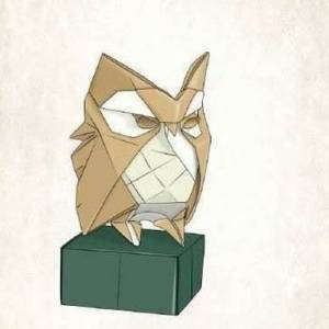 罗曼·迪亚兹亲手创作的立体纸猫头鹰图解教程