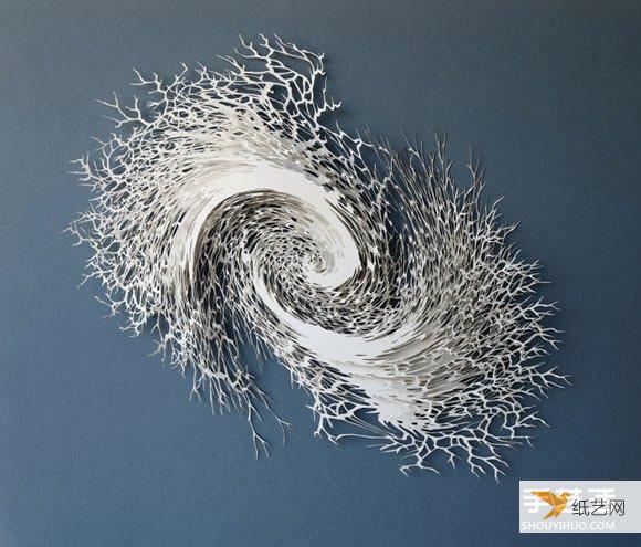 把细菌结晶当成灵感创作的立体纸雕作品