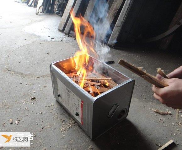 自己制作简易木炭烧烤炉的方法