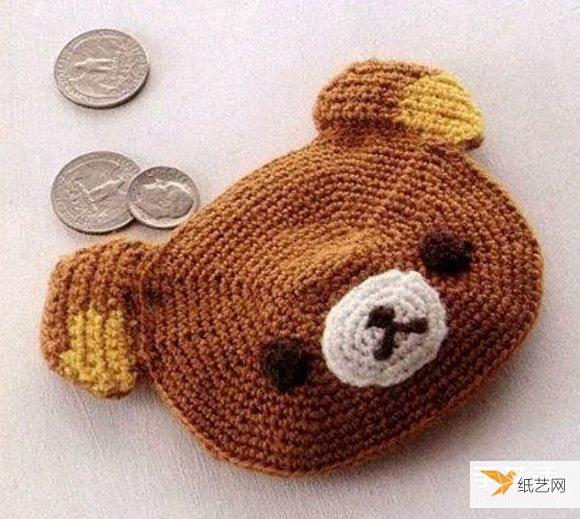 制作很可爱的针织小熊零钱包针织方法图解