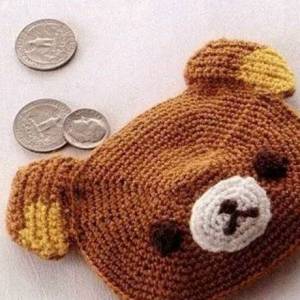 制作很可爱的针织小熊零钱包针织方法图解