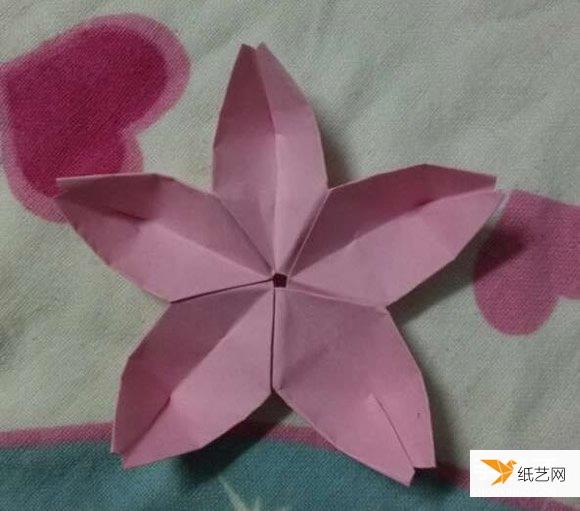 五个花瓣樱花的是怎么折叠制作的方法图解教程