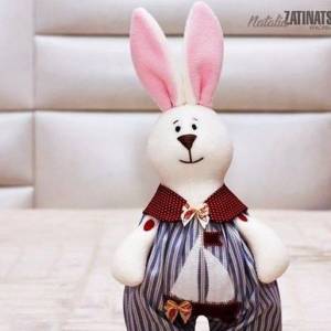 两种特别可爱个性的布艺兔子布偶制作方法图纸