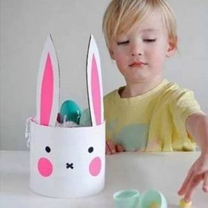 简单个性的幼儿小兔收纳罐的制作方法图解教程