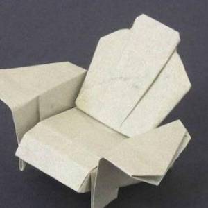 手工折叠纸沙发椅的方法图解