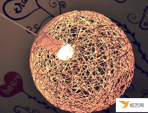 分享自己制作的气球毛线灯罩图解方法教程