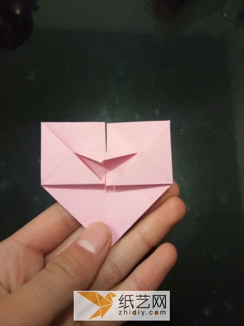 简单的爱心折纸 第12步