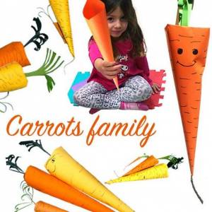 幼儿园小朋友手工制作简单的纸胡萝卜方法教程