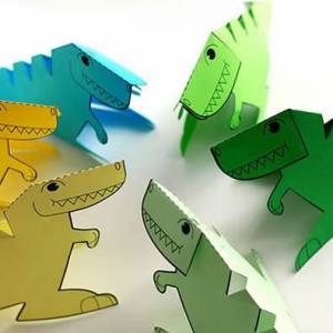幼儿园手工剪纸作品—立体恐龙的制作方法