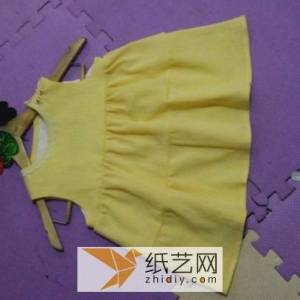 麻麻儿童节送爱心啦 亲手制作的布艺嫩黄色连衣裙
