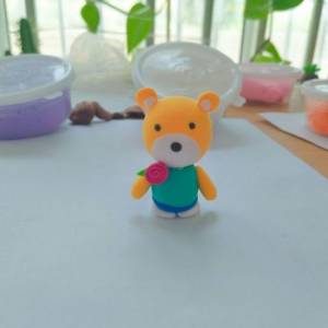 暑假手工儿童手工DIY制作超轻粘土小熊