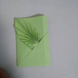 好看折纸叶子信封 教师节贺卡信封