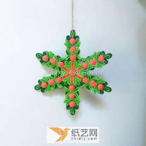 圣诞节衍纸挂件手工教程 DIY制作圣诞树的装饰