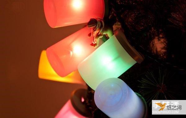 废物利用制作个性圣诞彩灯装饰的方法图解