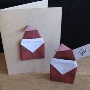 分享一个特别简单的折叠纸圣诞老人的方法