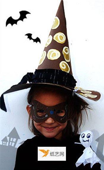 自己做的万圣节幼儿女巫帽方法图解