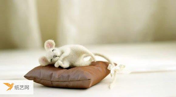 一件温暖人心的手工作品—可爱系羊毛毡小动物的作品图片