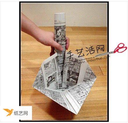 利用废旧报纸折叠簸箕的方法教程