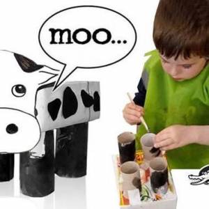 幼儿制作简单立体奶牛的做法图解