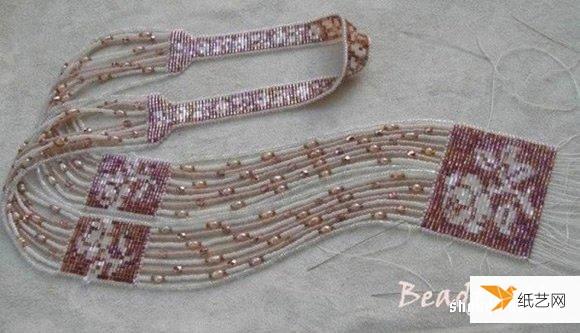 个性民族风装饰肩带串珠手工制作图解教程