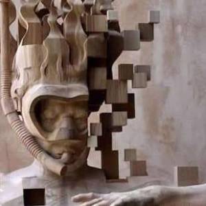 传统木雕与数位元素的结合体—像素木头人