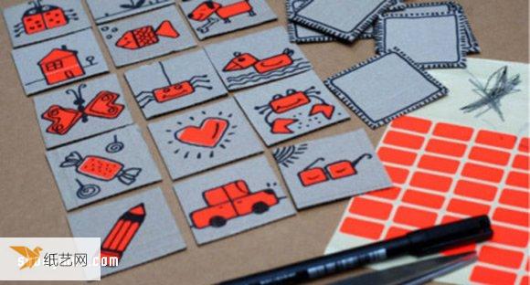 硬纸板废物利用手工制作个性好玩的游戏卡片
