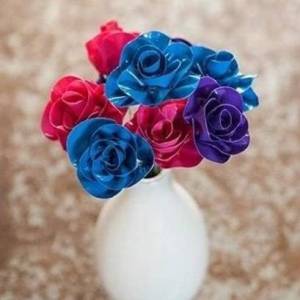 简单分享制作彩色胶带玫瑰花的方法教程